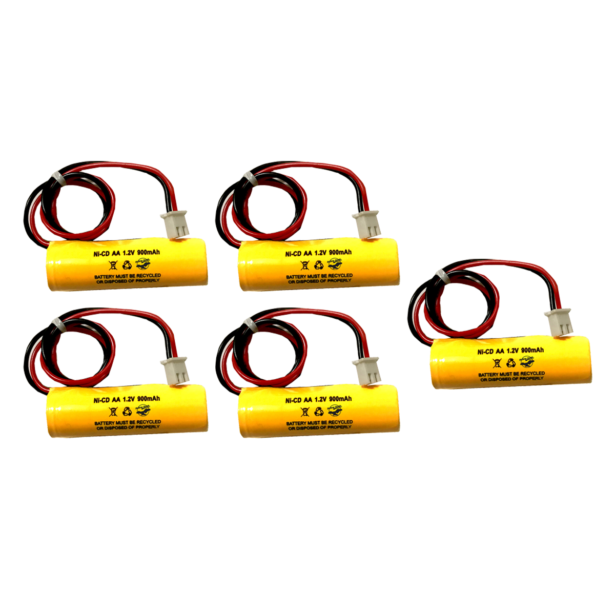 5 pack) 1.2V KRH15/51 Dison 1000MAH MBT Ni-CD AA 1AH EXR LED EL M6