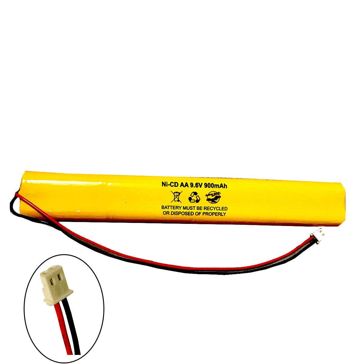 Ni-CD AA700MAH 9.6V Battery Pack Replacement for Emergency / Exit