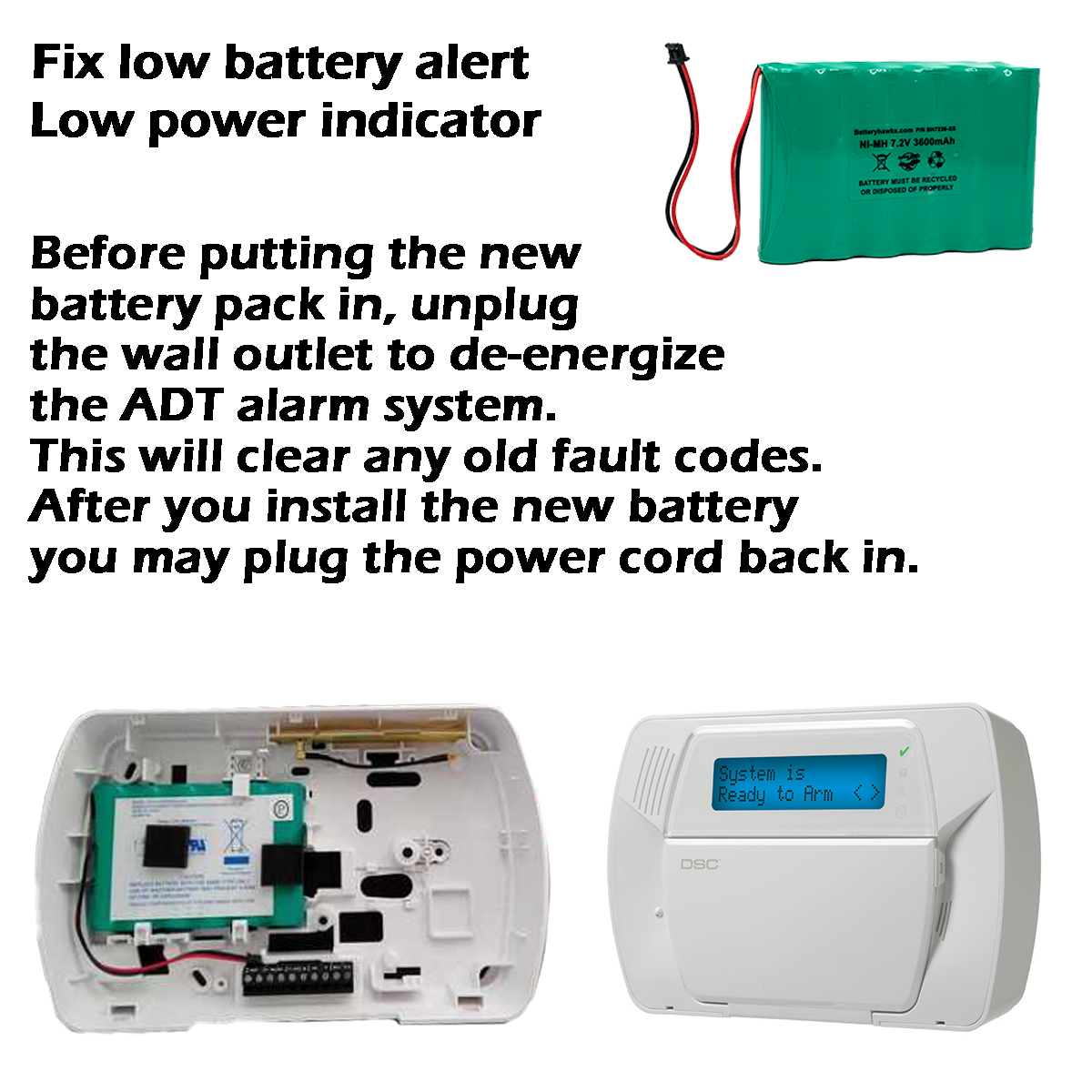 ADT Impassa Backup Battery High Capacity - Zions Security Alarm