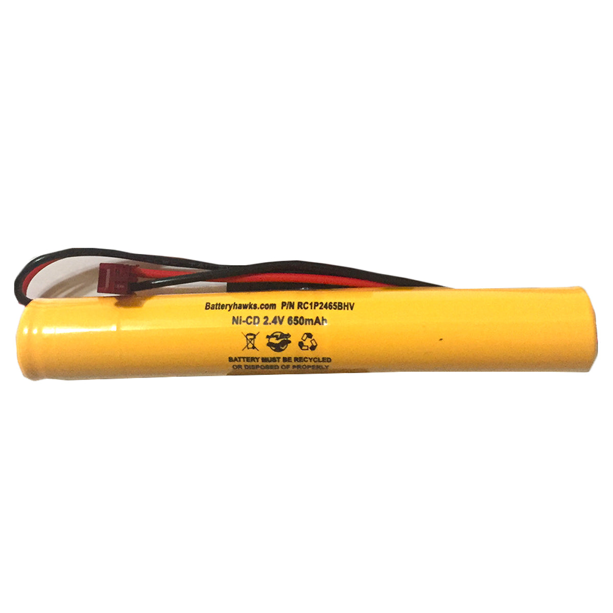brinkmann rechargeable flashlight battery 650mah 2 3a nicd x 4 2.4v 650mAh Ni-CD Battery Pack Replacement for Emergency / Exit Light