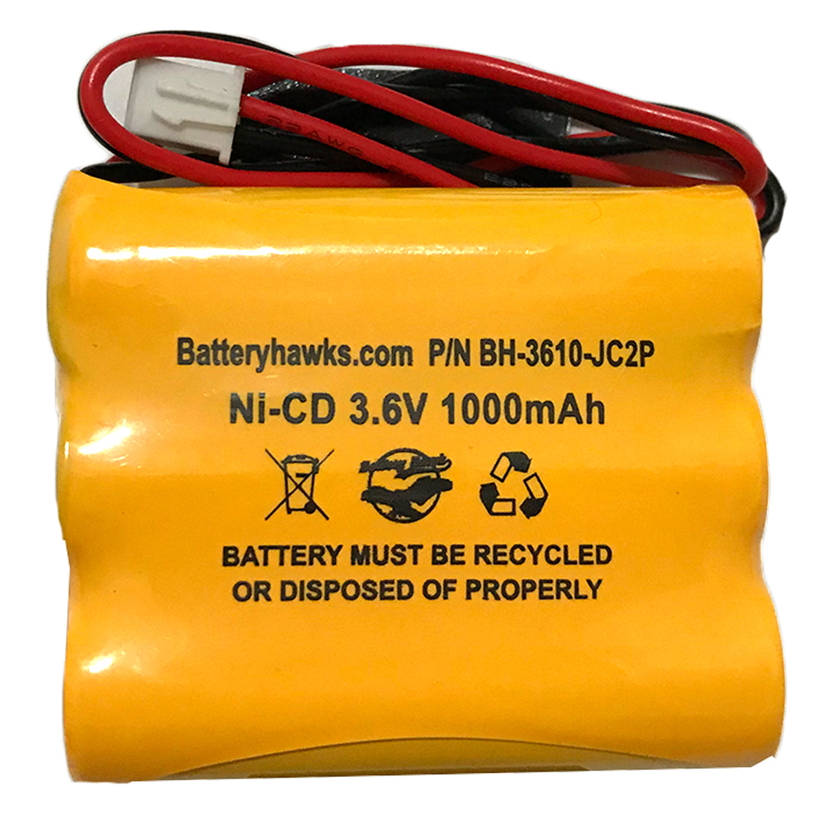 3.6v1000mAh DISON JLEU9 Ni-CD Battery Pack Replacement for