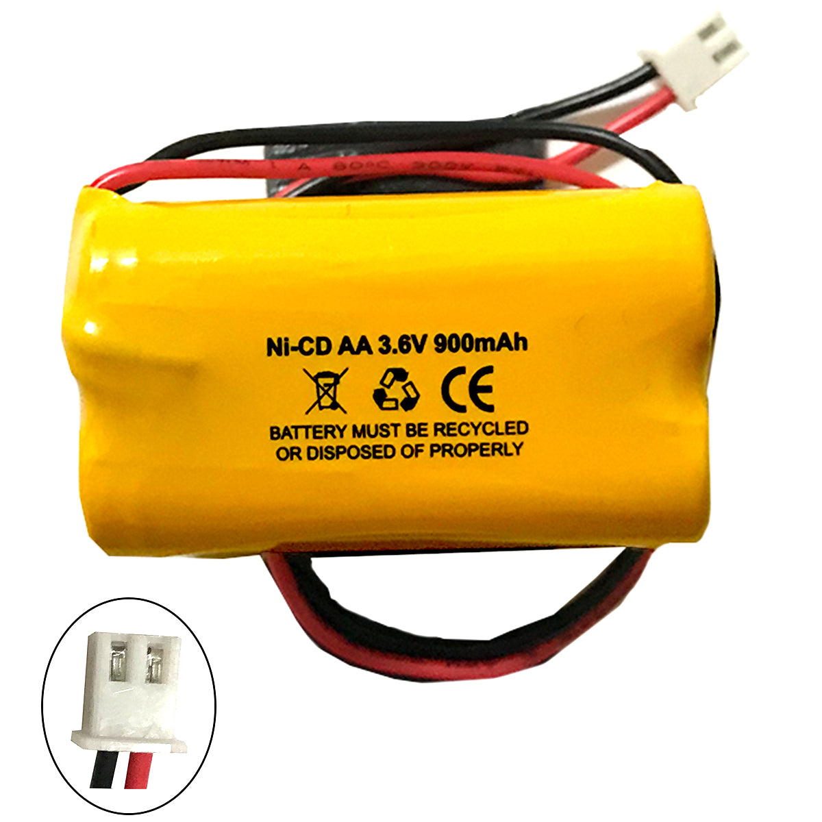 T26000188 3.6V-AA-900mAh Ni-CD Battery Replacement for Emergency / Exit  Light