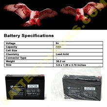 6V 7AH SLA F1 Terminal Sealed Lead Acid Battery for Exit Sign Emergency Light