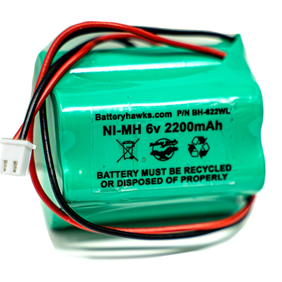 AA1800mAh 6V 1.8Ah Battery Rechargeable Ni-MH Pack for Solar Light / Exit Sign