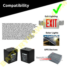 (5 Pack) 12V 4.5AH SLA F1 Terminal Sealed Lead Acid Battery for General Purpose