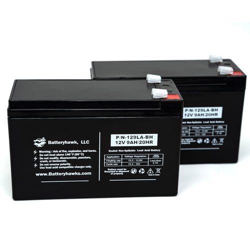 (2 Pack) 12V 9AH SLA F2 Terminal Sealed Lead Acid Battery for Multiple use