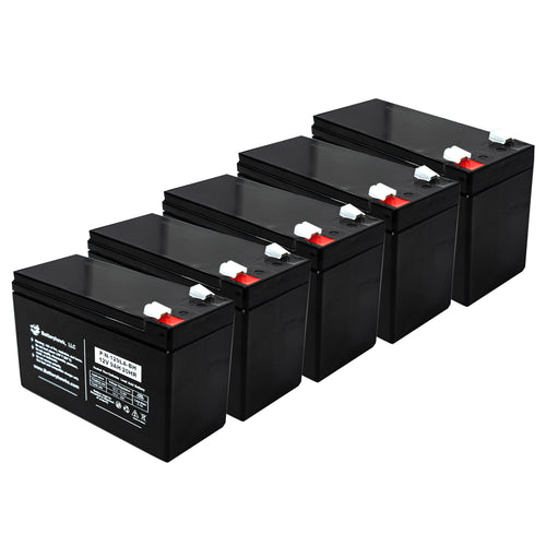 (5 Pack) Powersonic PC1270 PS1245PS1270F2 12V 9AH SLA F2 Terminal Battery