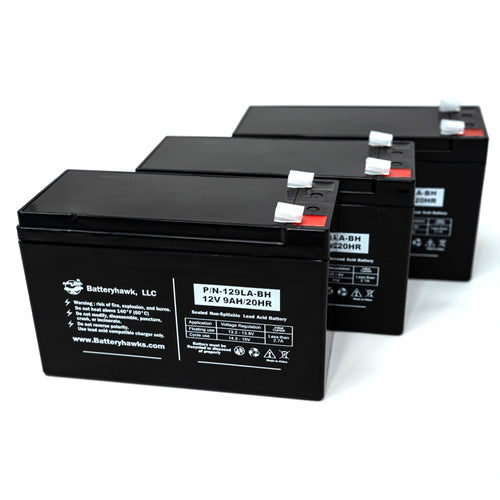 (3 Pack) 12V 9AH SLA F2 Terminal Sealed Lead Acid Battery for Multiple use