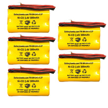 (5 Pack) 2.4v 300mAh Ni-CD Battery Pack Replacement for Emergency / Exit Light