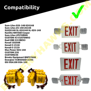 COT10006 NaviLite NNYXSB Exit Sign Emergency Light NiCad Battery Replacement