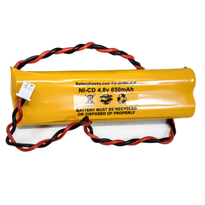 4.8v 650mAh Ni-CD Battery Pack Replacement for Emergency / Exit Light