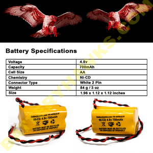 (5 Pack) Interstate NIC0186 DAA700MAH4.8V BST Cooper 6200-RP 6200RP Battery Pack