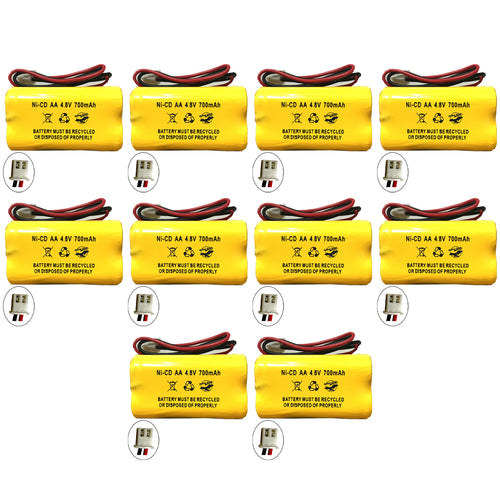 (10 Pack) COT10005A Werker 4.8v 700mAh Pack Replacement for Emergency / Exit Light