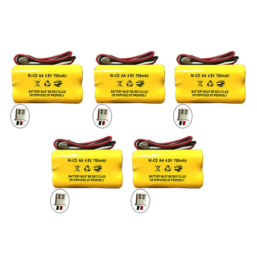 (5 Pack) BL93NC487 Ni-CD AA700MAH 4.8V AA500MAH D-AA500mAh Battery Pack
