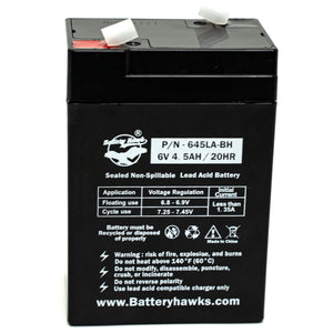 (5 Pack) EXP-645 ML4-6 Mighty Max SP6-4.5 ERS 6V 4.5AH Battery Emergency Light