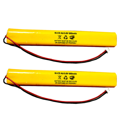 (2 Pack) 9.6v 900mAh Ni-CD Battery Replacement Pack for Exit Sign Emergency Light