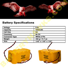 9.6v 1800mAh Ni-CD Battery Pack Replacement for Exit / Emergency Lights