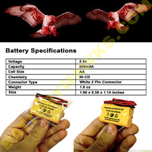 (5 Pack) 2.4v 300mAh Ni-CD Battery Pack Replacement for Emergency / Exit Light