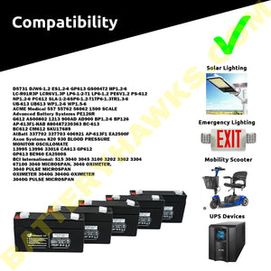 5369 AP-613F1 AP-613F1-HAB BP1.2-6 BW613 CB-1.3-6 6V 1.3AH Terminal Battery