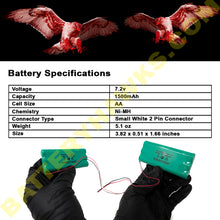 7.2v 1500mAh Ni-MH Battery Pack Replacement for Security System
