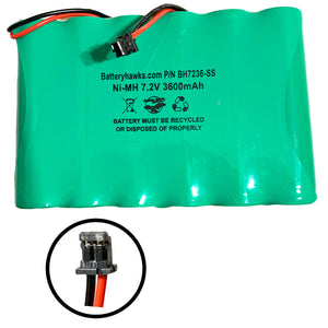 (2 pack) 7.2v 3600mAh Ni-MH Battery Pack Replacement for Wireless Security System