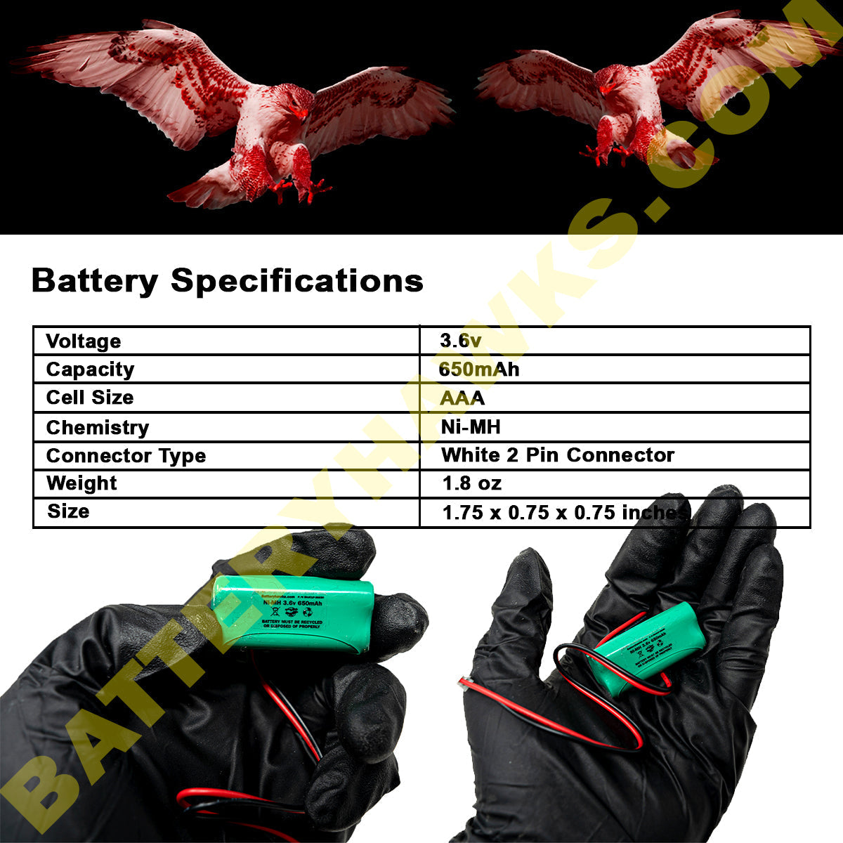 craftsman rechargeable flashlight battery AAA 3.6v Craftsman Flashlight Battery Pack Replacement