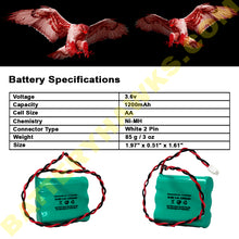 3.6v 1200mAh Ni-MH Battery Pack Replacement for Solar Light