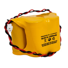 (4 Pack) 6v 1500mAh Ni-CD Battery Pack Replacement for Exit / Emergency Lights