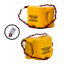 (2 Pack) 6v 1500mAh Ni-CD Battery Pack Replacement for Exit / Emergency Lights