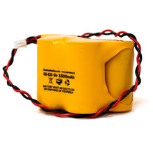 (4 Pack) 6v 1500mAh Ni-CD Battery Pack Replacement for Exit / Emergency Lights