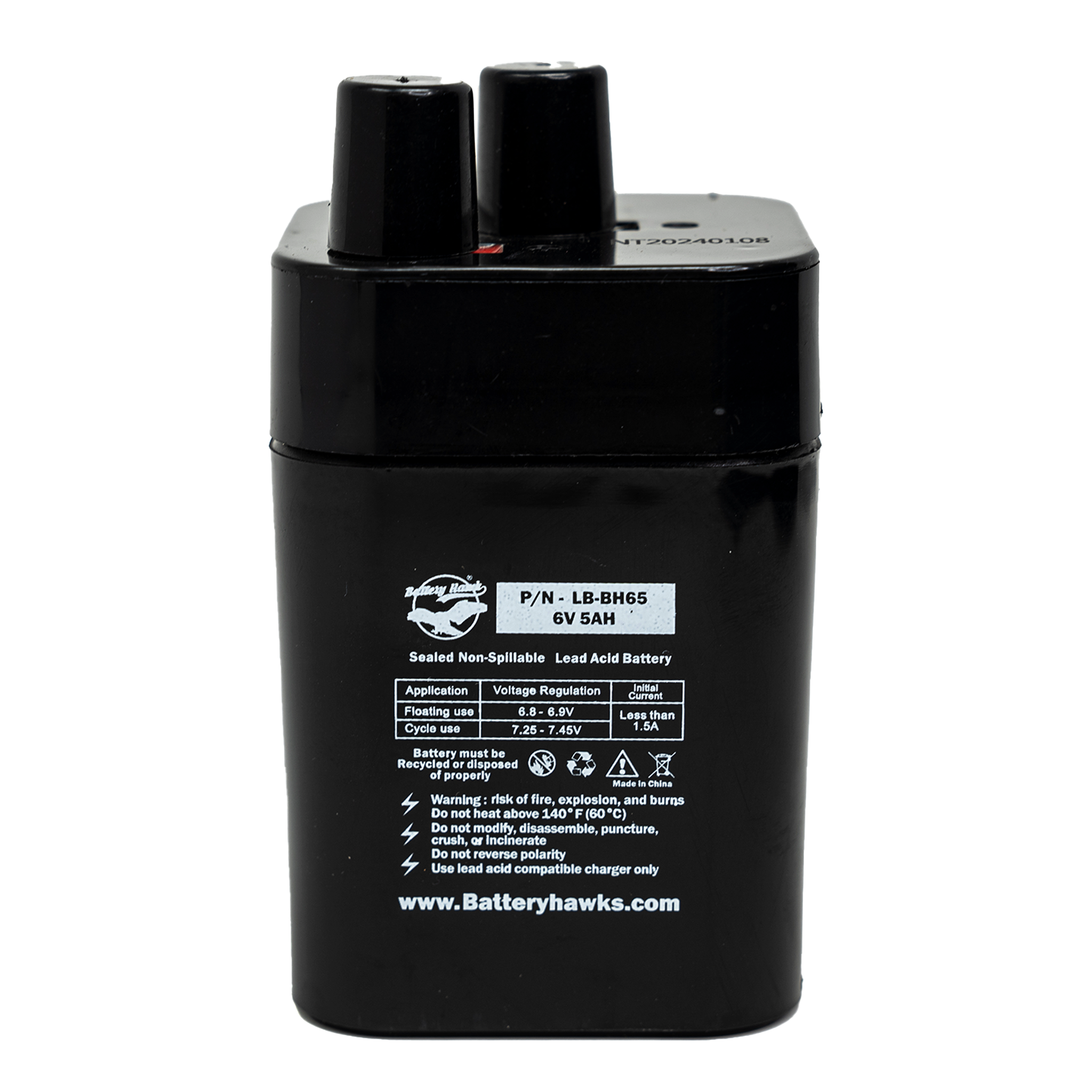 6v rechargeable flashlight battery 6V 5AH SLA Spring Terminal Sealed Lead Acid Battery for Lantern Flashl – Batteryhawk, LLC