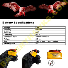 (5 Pack) 4.8v 300mAh Ni-CD Battery Pack Replacement for Exit Sign Emergency Light