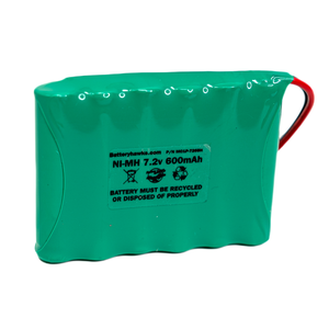 7.2v 600mAh Ni-MH Battery Pack Replacement for Alarm System