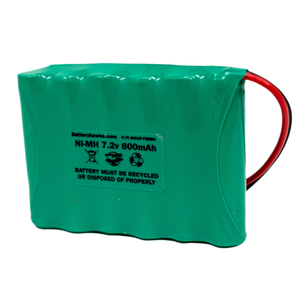 7.2v 600mAh Ni-MH Battery Pack Replacement for Alarm System