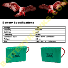 7.2v 600mAh Ni-MH Battery Pack Replacement for Alarm System