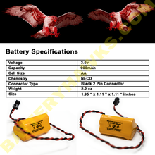 (20 pack) 3.6v 900mAh Ni-CD Battery Pack Replacement for Emergency / Exit Light