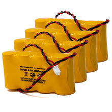 (4 Pack) 4.8v 2000mAh Ni-CD Battery Pack Replacement for Exit / Emergency Lights
