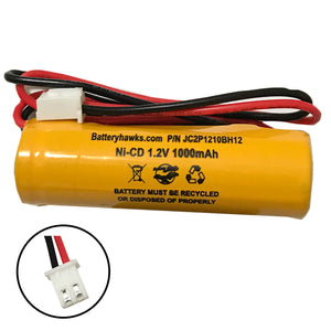 1.2V KRH15/51 Dison 1000MAH Ni-CD Battery Pack Replacement for Emergency / Exit Light