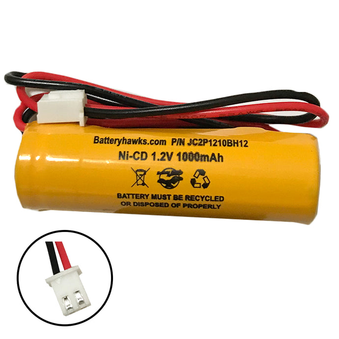 1.2V KRH15/51 Dison 1000MAH Ni-CD Battery Pack Replacement for Emergency / Exit Light