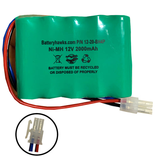 12v 2000mAh Ni-MH Battery Pack Replacement for Medical Ceiling Lifts