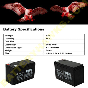 Global Yuasa Batteries ES6.5-12 ES612 OPTION ES6-12 Lead Acid Battery
