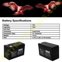 BP7.5-12 PE12V6.5 PK1280F1 DMU12-7.5 BSL1075 UB1280 Lead Acid Battery
