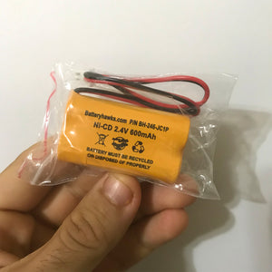 Ni-Cd AA400 2x 1.2V 0.4Ah Battery for Emergency / Exit Light