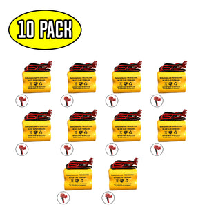 (10 pack) 2.4v 1200mAh Ni-CD Battery Pack Replacement for Emergency / Exit Light