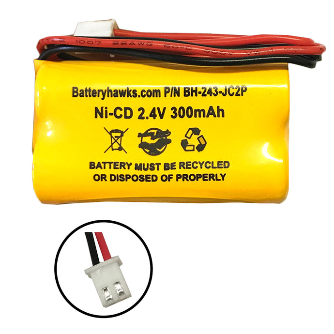 Ni-CD AA300mAh 2.4V Battery Pack Replacement for Emergency / Exit Light