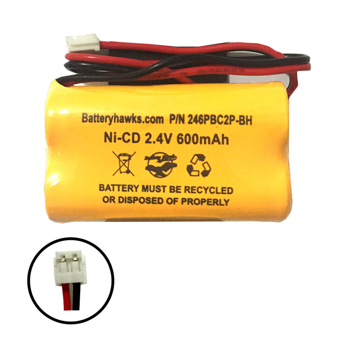BP2-A DUAL-LITE BP2A Ni-CD 2.4v 600mAh Battery Pack Replacement for Emergency / Exit Light