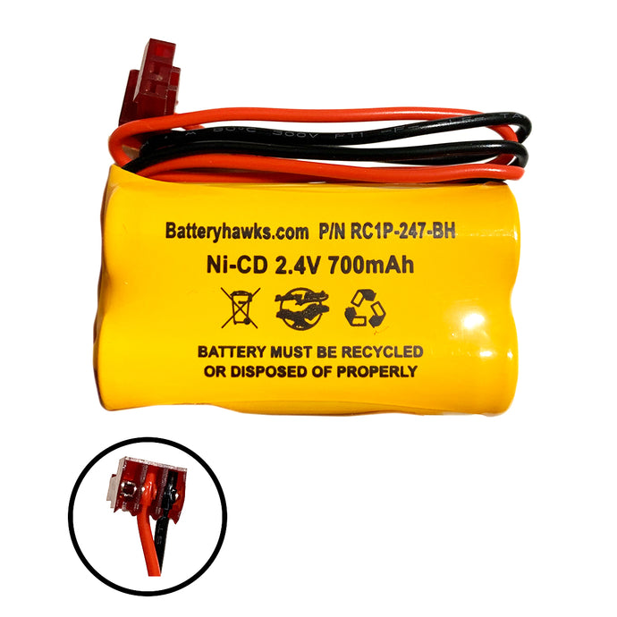 2.4v AA 700mAh Ni-CD NICD Battery Pack Replacement for Emergency / Exit Light