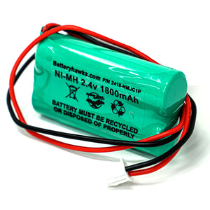 2.4v 1800mAh Ni-MH Battery Pack Replacement for Exit Sign Emergency Light