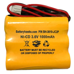 3.6v1000mAh DISON JLEU9 Ni-CD Battery Pack Replacement for Emergency / Exit Light