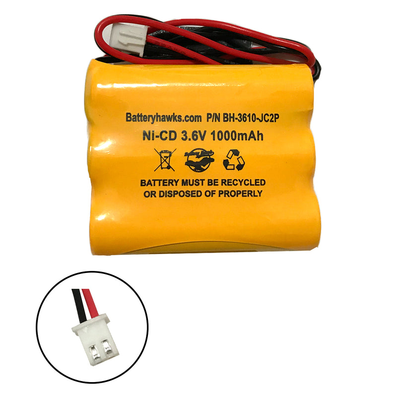 3.6v1000mAh DISON JLEU9 Ni-CD Battery Pack Replacement for